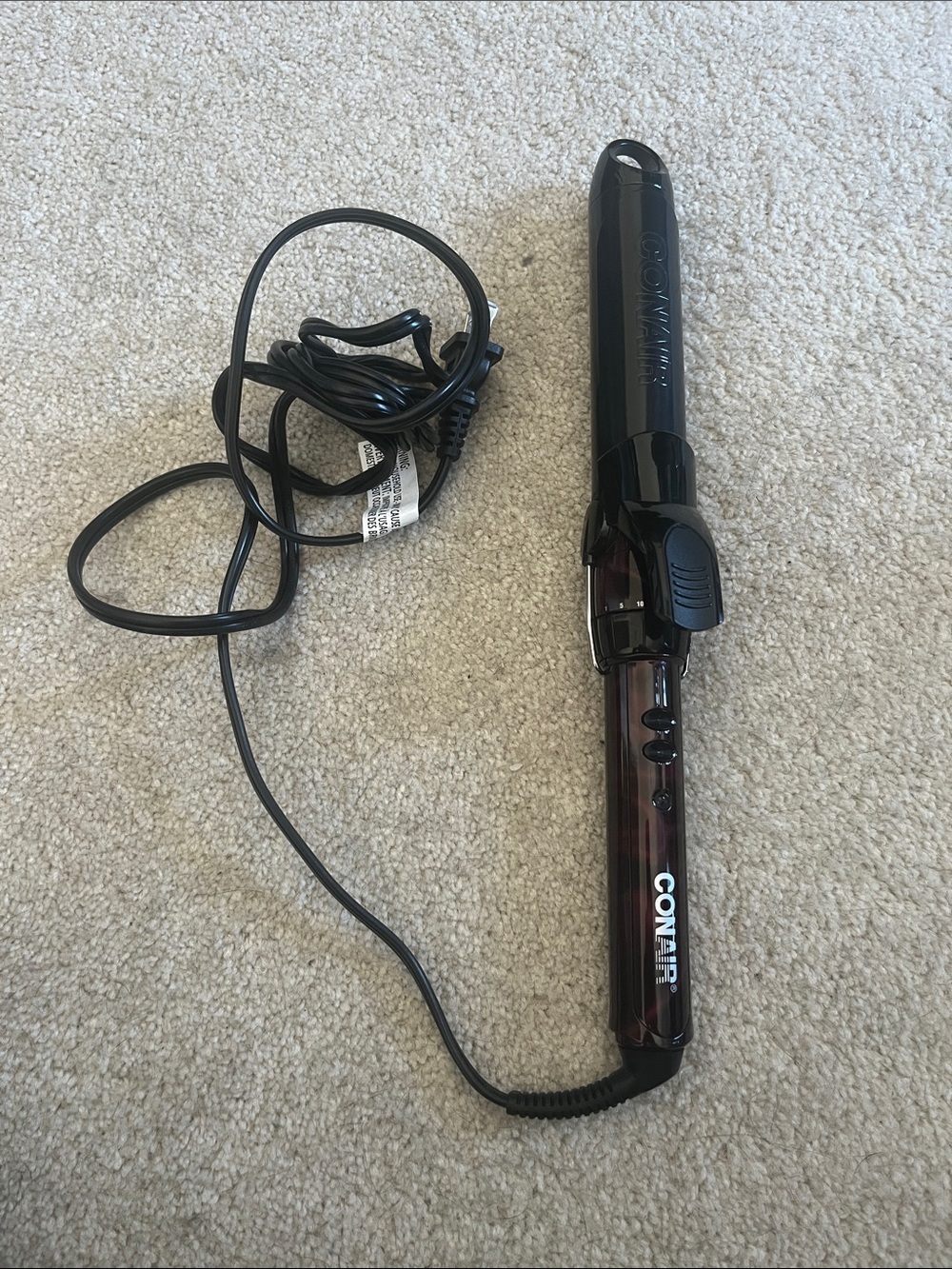 Conair Ceramic Curling Iron in Deep Burgundy and Black